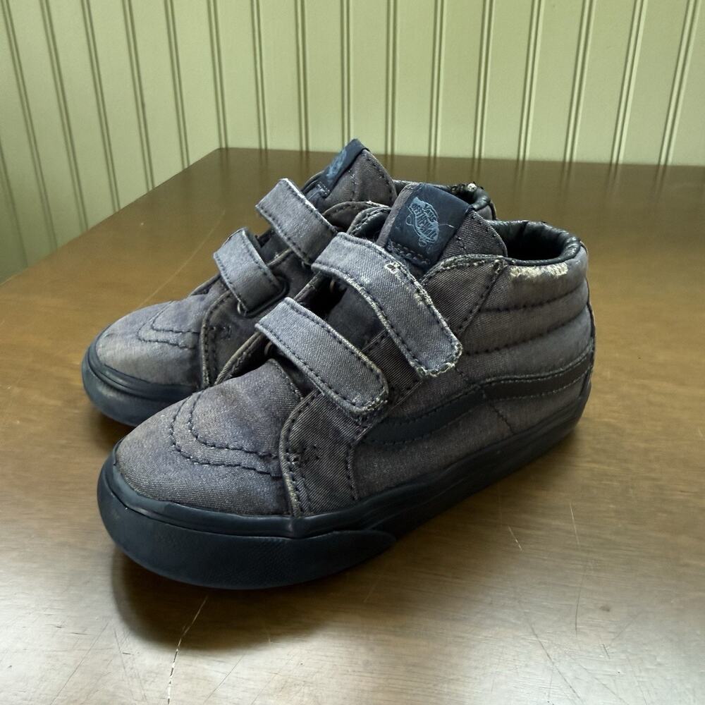 VANS Toddler’s Sk8-Mid V Reissue Blue Gray Skate Shoes Sneakers - Size 9.5